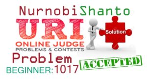 URI Online Judge Solution 1017