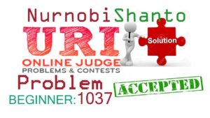 URI Online Judge solve 1037